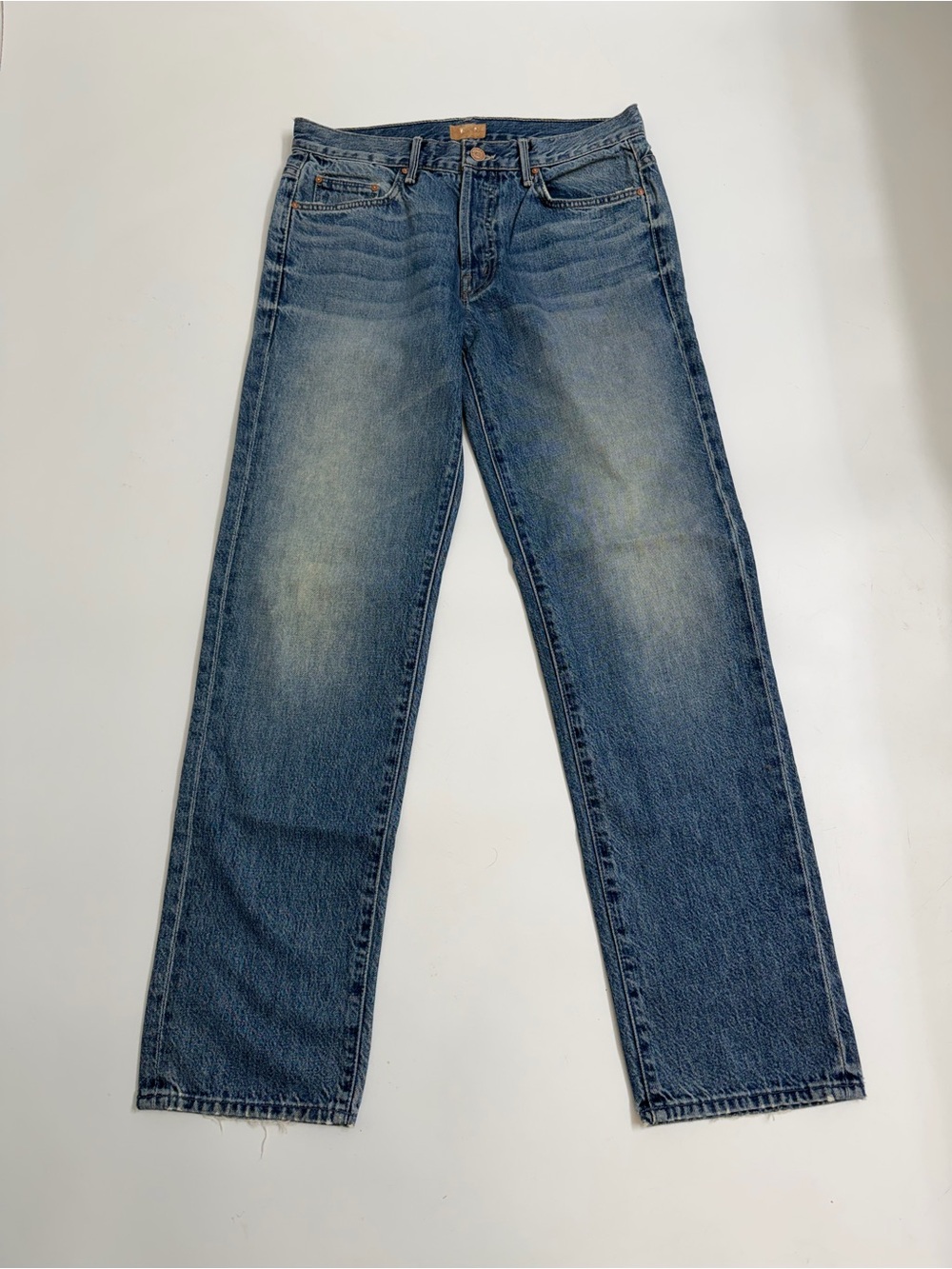 MOTHER The Brother Jeans 26 100% Cotton Rigid Denim Button Fly Straight Leg
